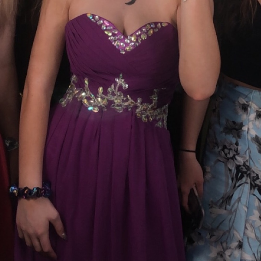 Purple long dress